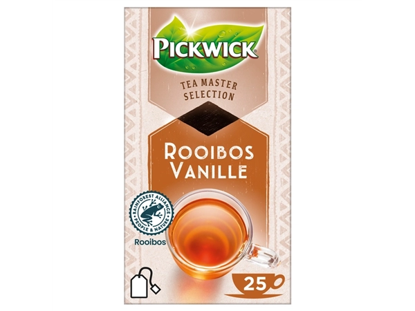 Een Thee Pickwick Master Selection rooibos vanille 25st koop je bij VHK Kantoorartikelen