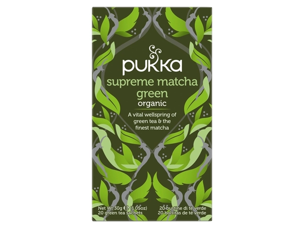 Een Thee Pukka supreme matcha green tea 20 zakjes koop je bij VHK Kantoorartikelen