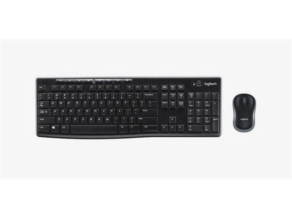 Een Toetsenbord Logitech MK270 Qwerty +muis zwart koop je bij VHK Kantoorartikelen