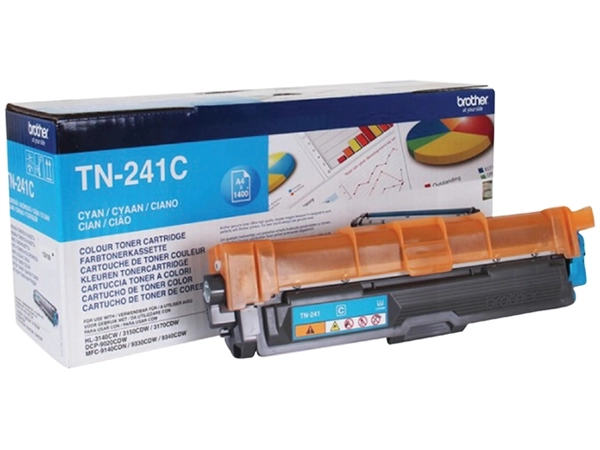 Een Toner Brother TN-241C blauw koop je bij Hoekmankantoorartikelen.nl