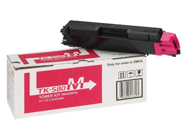 Een Toner Kyocera TK-580M rood koop je bij Hoekmankantoorartikelen.nl