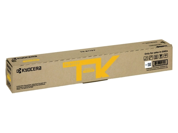 Een Toner Kyocera TK-8115Y geel koop je bij VHK Kantoorartikelen