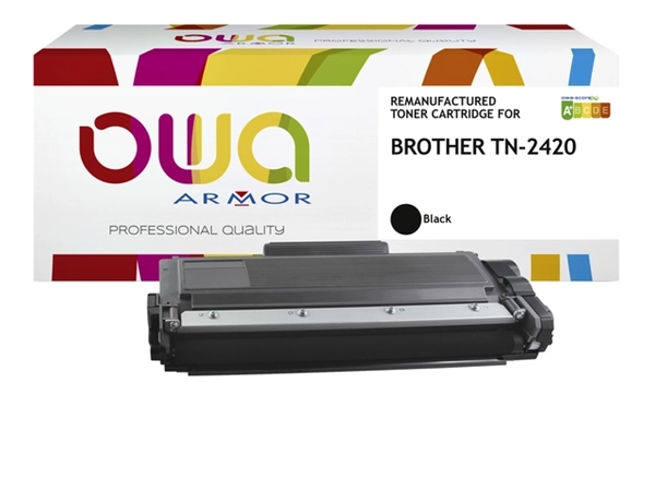 Een Toner OWA alternatief tbv Brother TN-2420BK zwart koop je bij Hoekmankantoorartikelen.nl