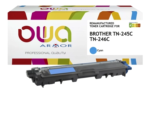 Een Toner OWA alternatief tbv Brother TN-245C blauw koop je bij Hoekmankantoorartikelen.nl