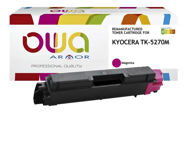 Een Toner OWA alternatief tbv Kyocera TK-5270M rood koop je bij VHK Kantoorartikelen