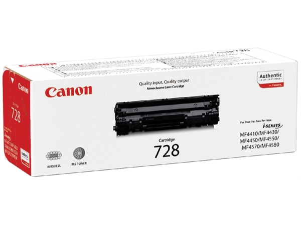 Een Tonercartridge Canon 728 zwart koop je bij Hoekmankantoorartikelen.nl