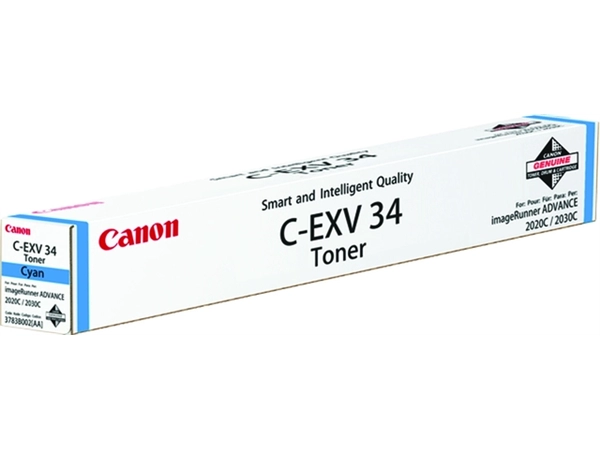 Een Tonercartridge Canon C-EXV 34 blauw koop je bij VHK Kantoorartikelen