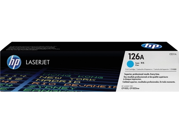 Een Tonercartridge HP CE311A 126A blauw koop je bij VHK Kantoorartikelen