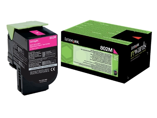 Een Tonercartridge Lexmark 80C20M0 prebate rood koop je bij VHK Kantoorartikelen