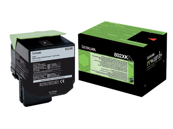 Een Tonercartridge Lexmark 80C2XK0 prebate zwart koop je bij VHK Kantoorartikelen