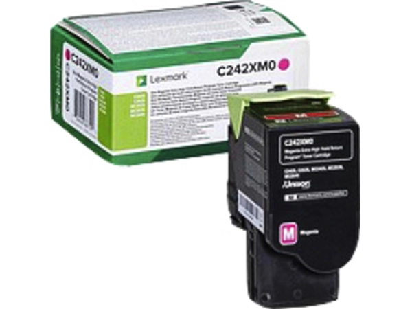 Een Tonercartridge Lexmark C242XM0 rood koop je bij VHK Kantoorartikelen