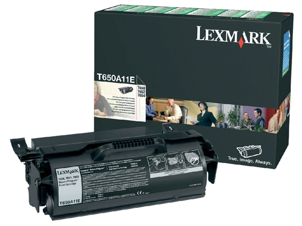 Een Tonercartridge Lexmark T650A11E prebate zwart koop je bij VHK Kantoorartikelen