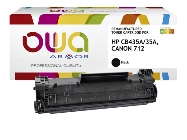 Een Tonercartridge OWA alternatief tbv HP CB435A zwart koop je bij VHK Kantoorartikelen