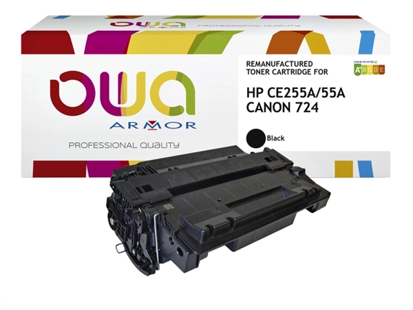 Een Tonercartridge OWA alternatief tbv HP CE255A zwart koop je bij VHK Kantoorartikelen