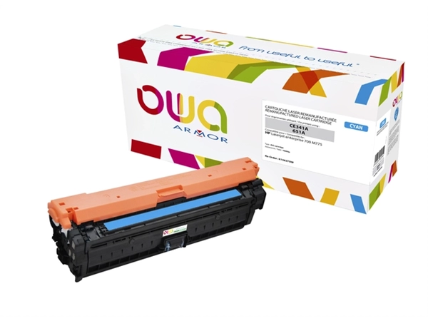 Een Tonercartridge OWA alternatief tbv HP CE341A blauw koop je bij VHK Kantoorartikelen