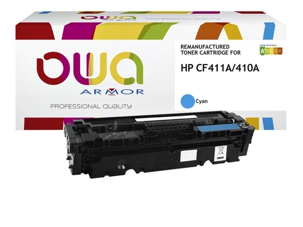 Een Tonercartridge OWA alternatief tbv HP CF411A blauw koop je bij VHK Kantoorartikelen