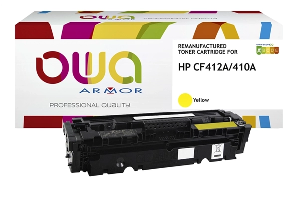 Een Tonercartridge OWA alternatief tbv HP CF412A geel koop je bij VHK Kantoorartikelen