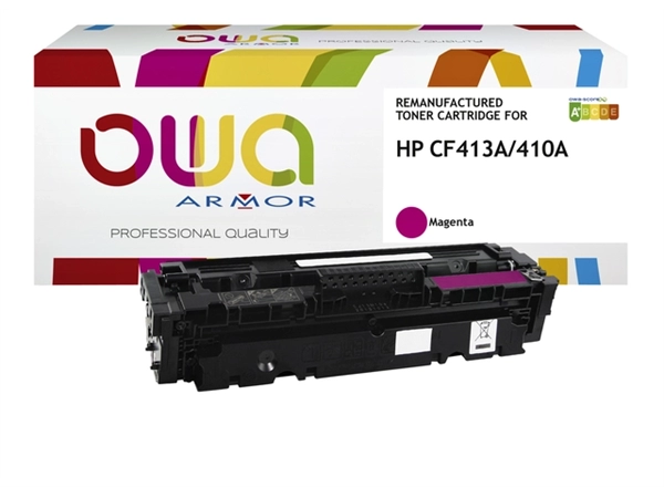 Een Tonercartridge OWA alternatief tbv HP CF413A rood koop je bij VHK Kantoorartikelen