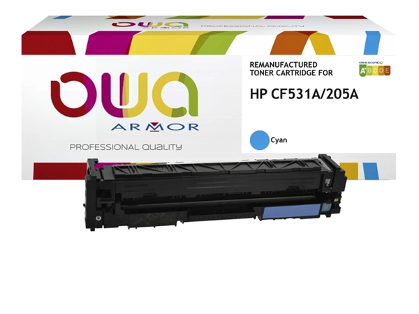 Een Tonercartridge OWA alternatief tbv HP CF531A blauw koop je bij VHK Kantoorartikelen