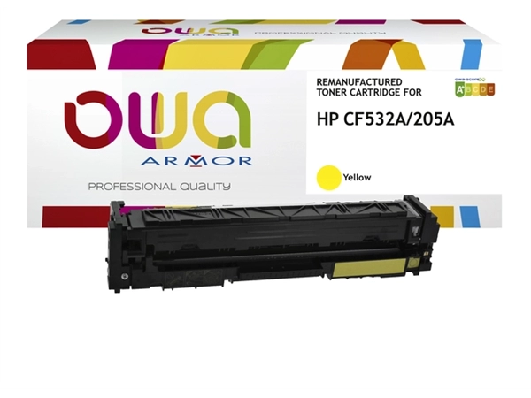 Een Tonercartridge OWA alternatief tbv HP CF532A geel koop je bij VHK Kantoorartikelen