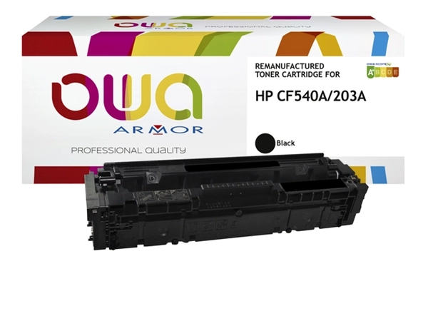 Een Tonercartridge OWA alternatief tbv HP CF540A zwart koop je bij VHK Kantoorartikelen