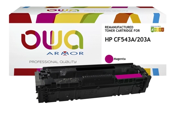 Een Tonercartridge OWA alternatief tbv HP CF543A rood koop je bij VHK Kantoorartikelen