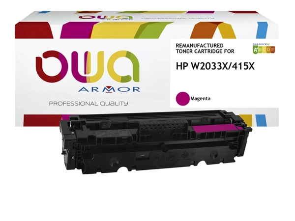 Een Tonercartridge OWA alternatief tbv HP W2033X rood koop je bij VHK Kantoorartikelen