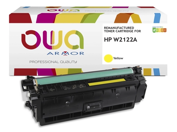 Een Tonercartridge OWA alternatief tbv HP W2122A geel koop je bij VHK Kantoorartikelen