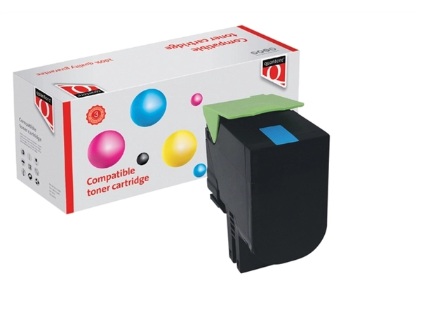 Een Tonercartridge Quantore alternatief tbv Lexmark 24B6008 blauw koop je bij VHK Kantoorartikelen