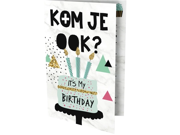 Een Uitnodiging Cake 13.5x9cm koop je bij VHK Kantoorartikelen