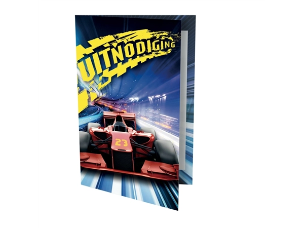 Een Uitnodigingen Race auto koop je bij VHK Kantoorartikelen