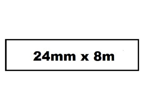 Een Labeltape Quantore TZE-251 24mm x 8m zwart op wit koop je bij Continu Kantoor