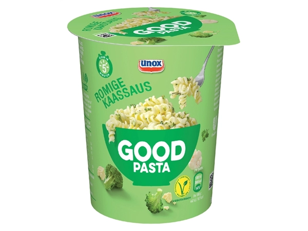 Een Good Pasta Unox kaassaus cup koop je bij Continu Kantoor