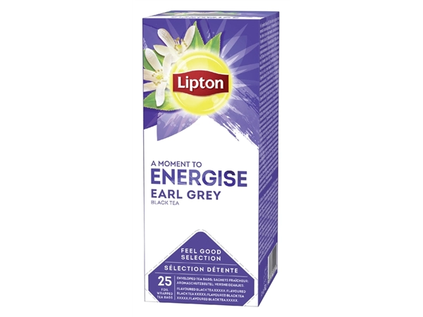 Een Thee Lipton Energise earl grey 25x1.5gr koop je bij VHK Kantoorartikelen