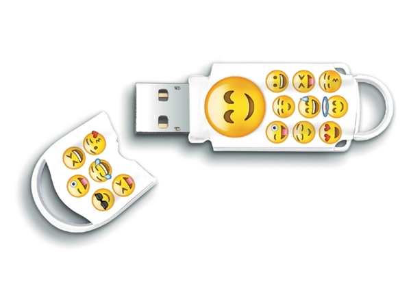 Een USB-Stick 2.0 Integral Xpression 16GB Emoji koop je bij VHK Kantoorartikelen