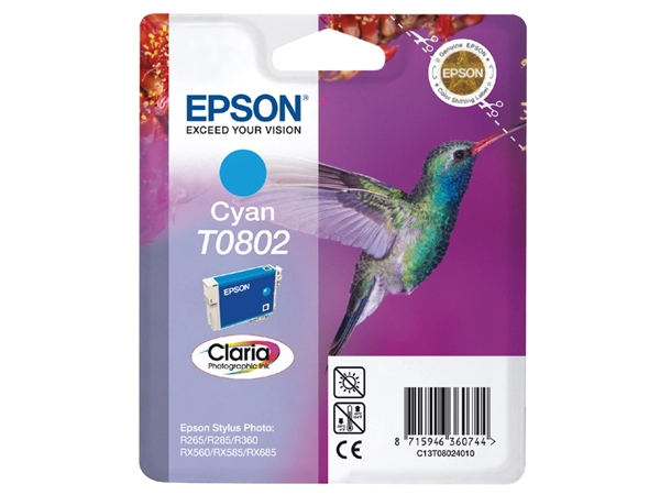 Een Inktcartridge Epson T0802 blauw koop je bij VHK Kantoorartikelen