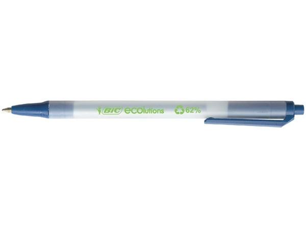 Een Balpen Bic Ecolutions medium blauw koop je bij Continu Kantoor