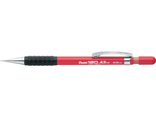 Een Vulpotlood Pentel A313 HB 0.3mm rood koop je bij VHK Kantoorartikelen