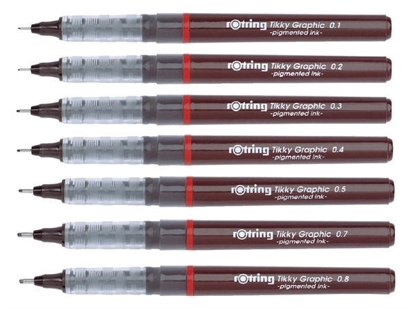 Een Fineliner rOtring Tikky Graphic 0.3mm koop je bij Hoekmankantoorartikelen.nl