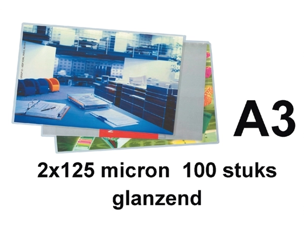 Een Lamineerhoes Quantore A3 2x125micron 100 stuks koop je bij Hoekmankantoorartikelen.nl