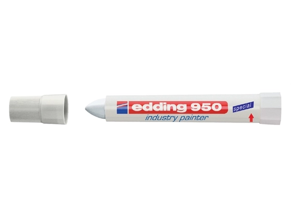 Een Viltstift edding 950 pastamarker industry rond 10mm wit blister à 1 stuk koop je bij Hoekmankantoorartikelen.nl