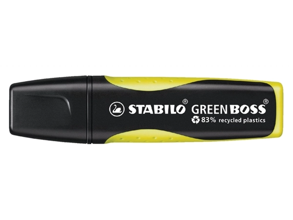 Een Markeerstift STABILO GREEN BOSS 6070/24 geel koop je bij Continu Kantoor