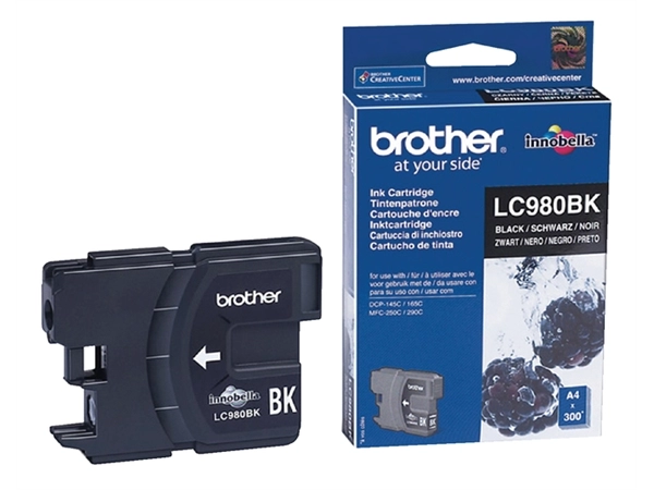 Een Inktcartridge Brother LC-980BK zwart koop je bij VHK Kantoorartikelen