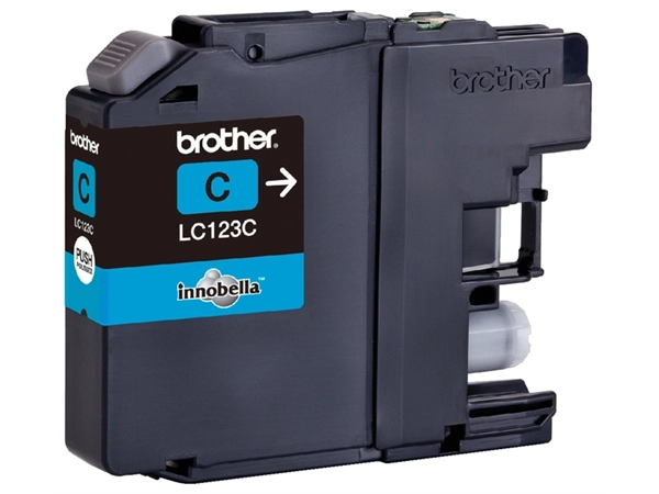 Een Inktcartridge Brother LC-123C blauw koop je bij VHK Kantoorartikelen