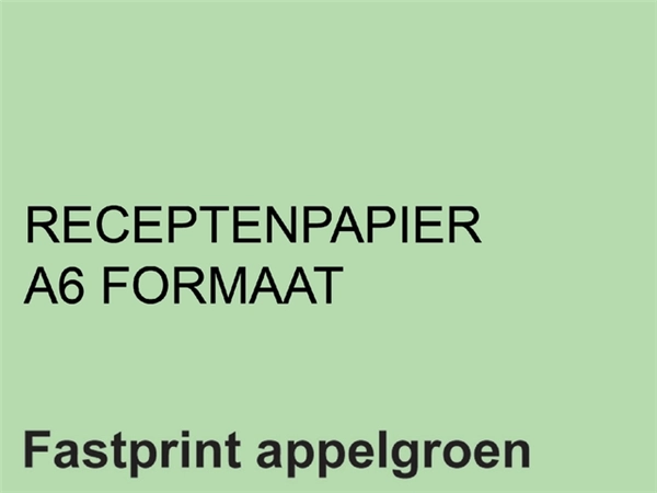 Een Receptpapier Fastprint A6 80gr appelgroen 2000 vel koop je bij Hoekmankantoorartikelen.nl