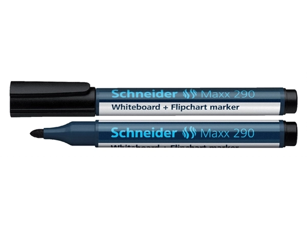 Een Viltstift Schneider Maxx 290 whiteboard rond 2-3mm zwart koop je bij VHK Kantoorartikelen