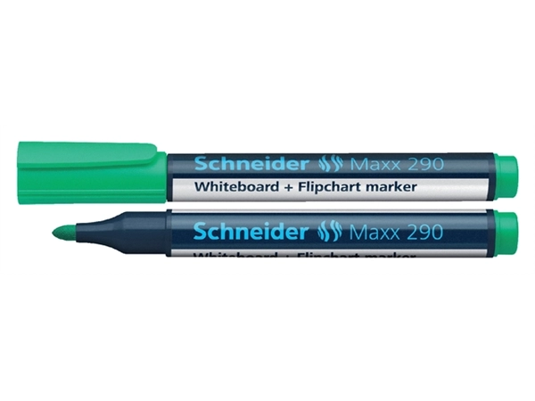 Een Viltstift Schneider Maxx 290 whiteboard rond 2-3mm groen koop je bij VHK Kantoorartikelen