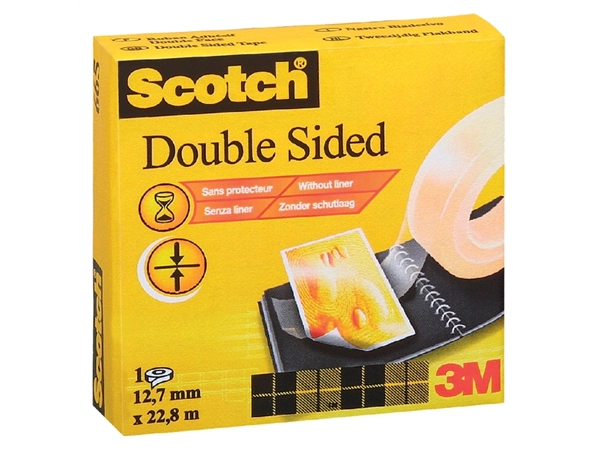 Een Plakband Scotch 665 12mmx22.8m dubbelzijdig koop je bij Continu Kantoor