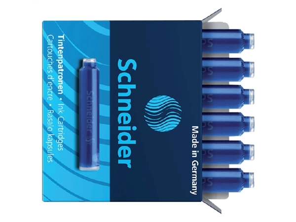 Een Inktpatroon Schneider din blauw doos à 6 stuks koop je bij Continu Kantoor