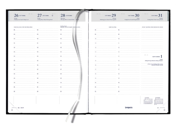 Een Agenda 2025 Quantore week 7dagen/2pagina's A5 4-talig zwart koop je bij Hoekmankantoorartikelen.nl